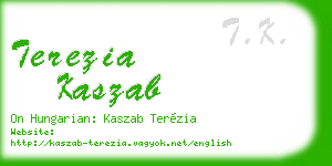 terezia kaszab business card