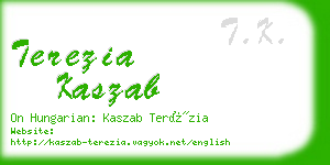 terezia kaszab business card